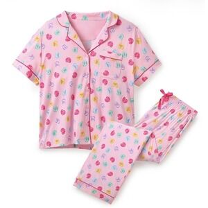 Disney Parks Candy Hearts Pajama Set 1XL Valentines Day Mickey Minnie NWT